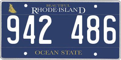 RI license plate 942486