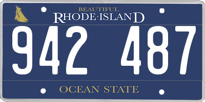 RI license plate 942487