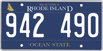 RI license plate 942490