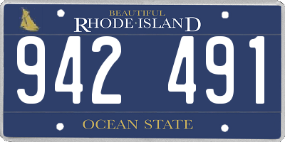 RI license plate 942491