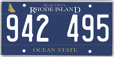 RI license plate 942495