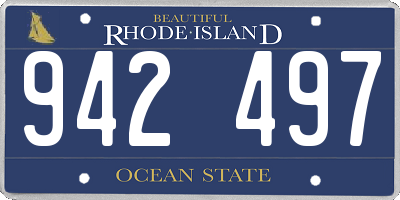 RI license plate 942497
