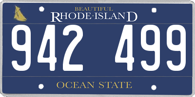 RI license plate 942499