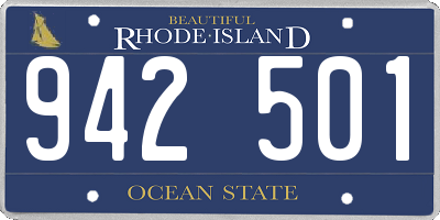 RI license plate 942501