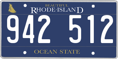 RI license plate 942512