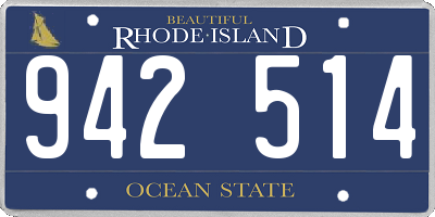 RI license plate 942514