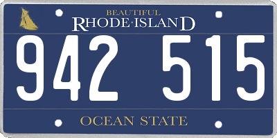 RI license plate 942515