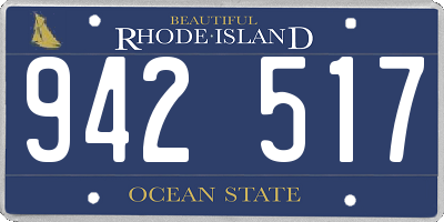 RI license plate 942517