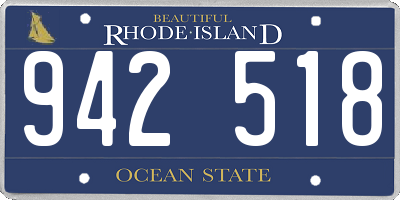 RI license plate 942518