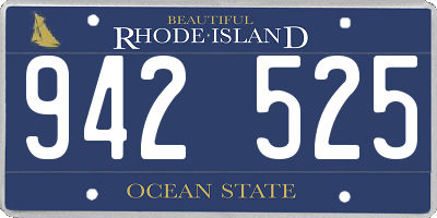 RI license plate 942525