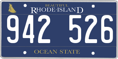 RI license plate 942526