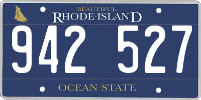 RI license plate 942527