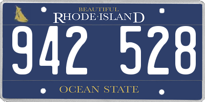 RI license plate 942528