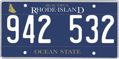 RI license plate 942532