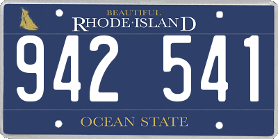 RI license plate 942541