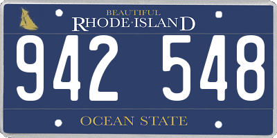 RI license plate 942548