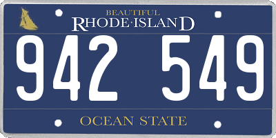 RI license plate 942549