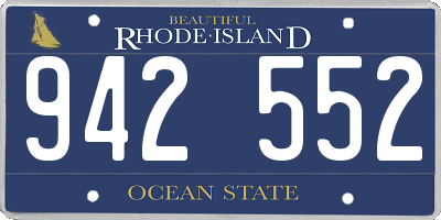 RI license plate 942552