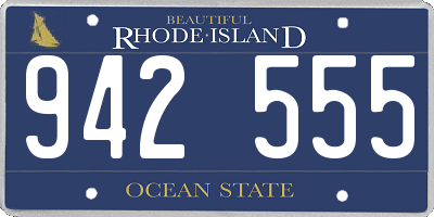 RI license plate 942555