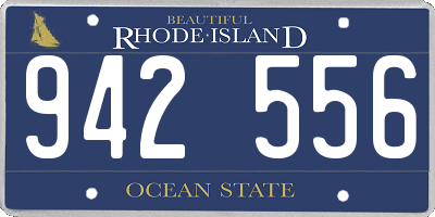 RI license plate 942556