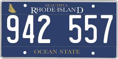 RI license plate 942557