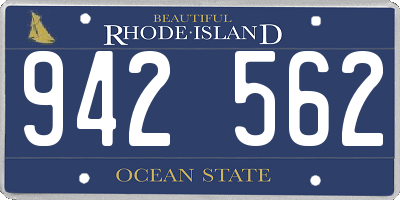 RI license plate 942562