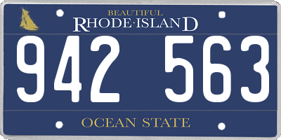 RI license plate 942563