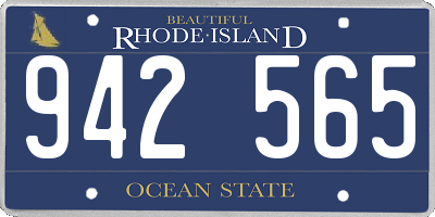 RI license plate 942565