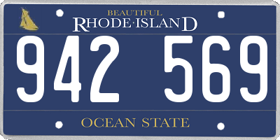 RI license plate 942569