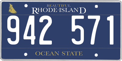 RI license plate 942571