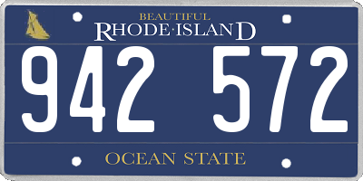 RI license plate 942572