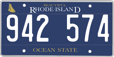 RI license plate 942574