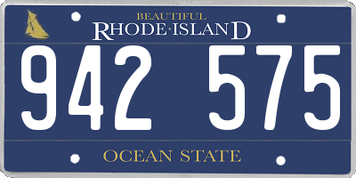RI license plate 942575