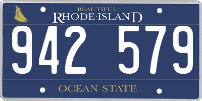 RI license plate 942579