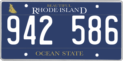 RI license plate 942586