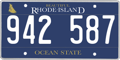 RI license plate 942587