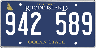 RI license plate 942589