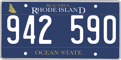 RI license plate 942590