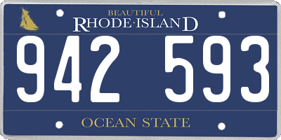 RI license plate 942593