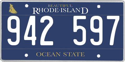 RI license plate 942597