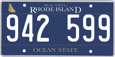 RI license plate 942599
