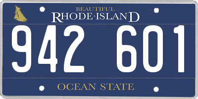 RI license plate 942601