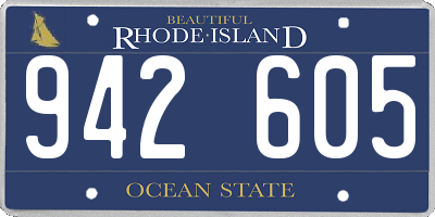 RI license plate 942605