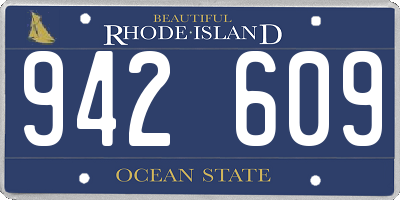 RI license plate 942609
