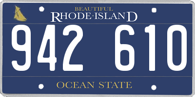 RI license plate 942610