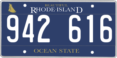 RI license plate 942616