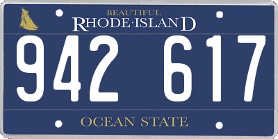 RI license plate 942617