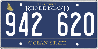 RI license plate 942620