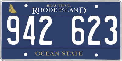 RI license plate 942623