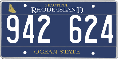 RI license plate 942624